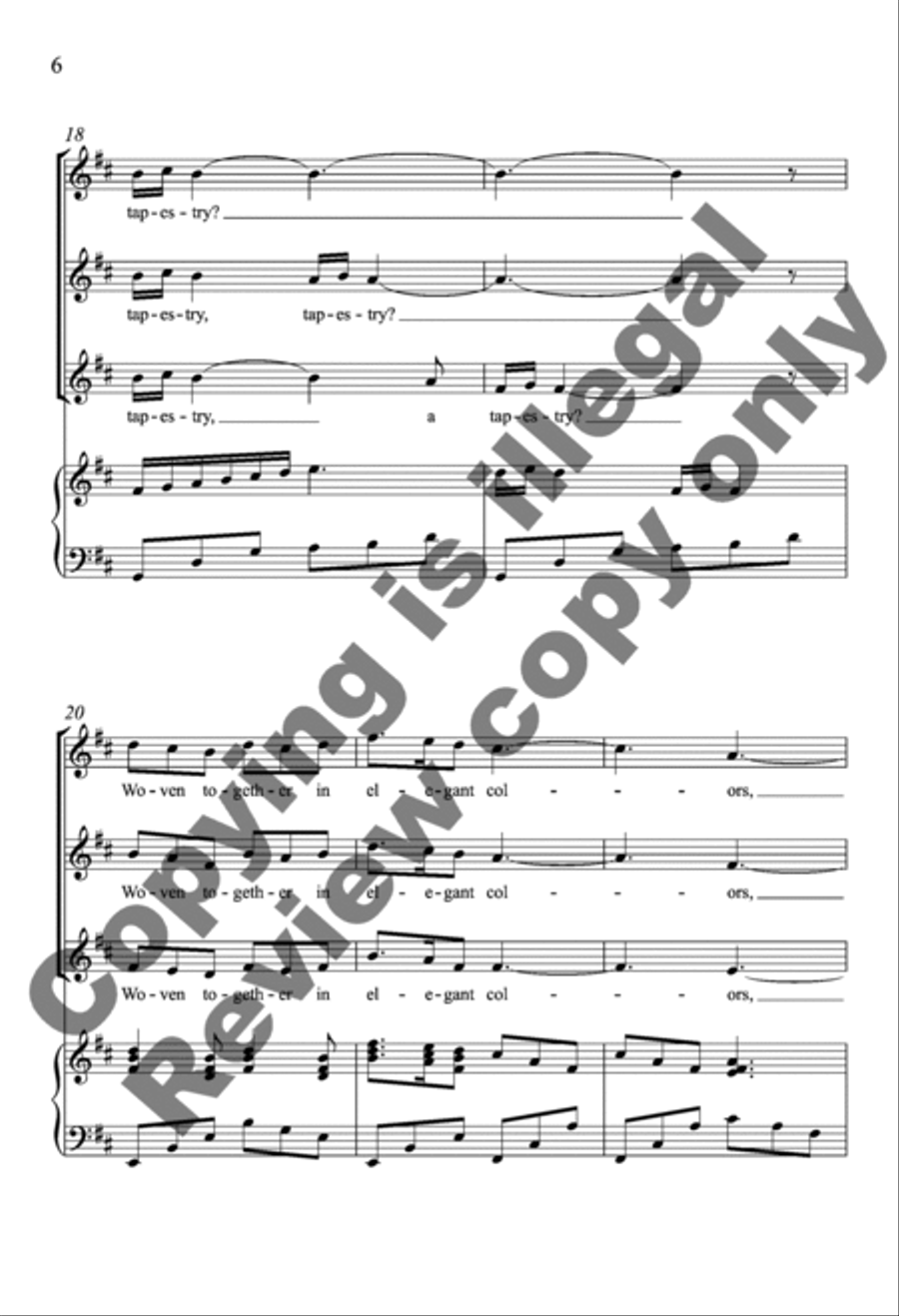 The Music of Being (Piano/Choral Score) SSA scores gallery preview page 6