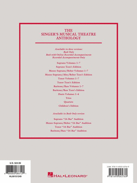 The Singer's Musical Theatre Anthology – Volume 6