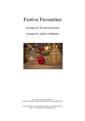 Book cover for Festive Favourites arranged for Woodwind Quintet