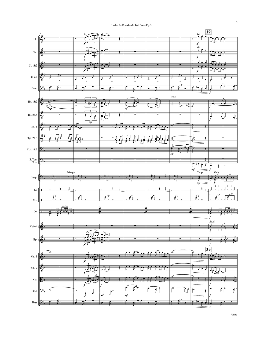 Under The Boardwalk Full Orchestra scores gallery preview page 6