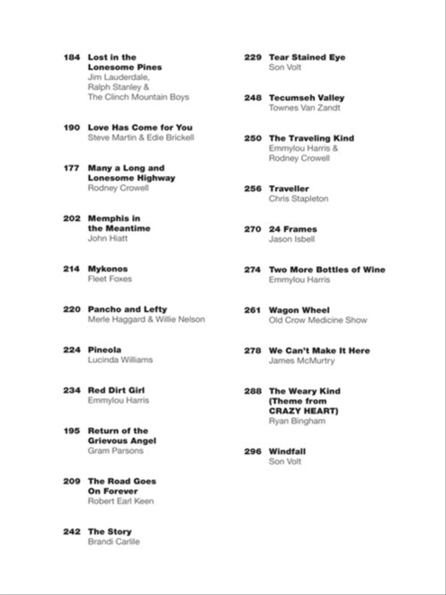 The Americana Songbook Piano, Vocal, Guitar scores gallery preview page 3