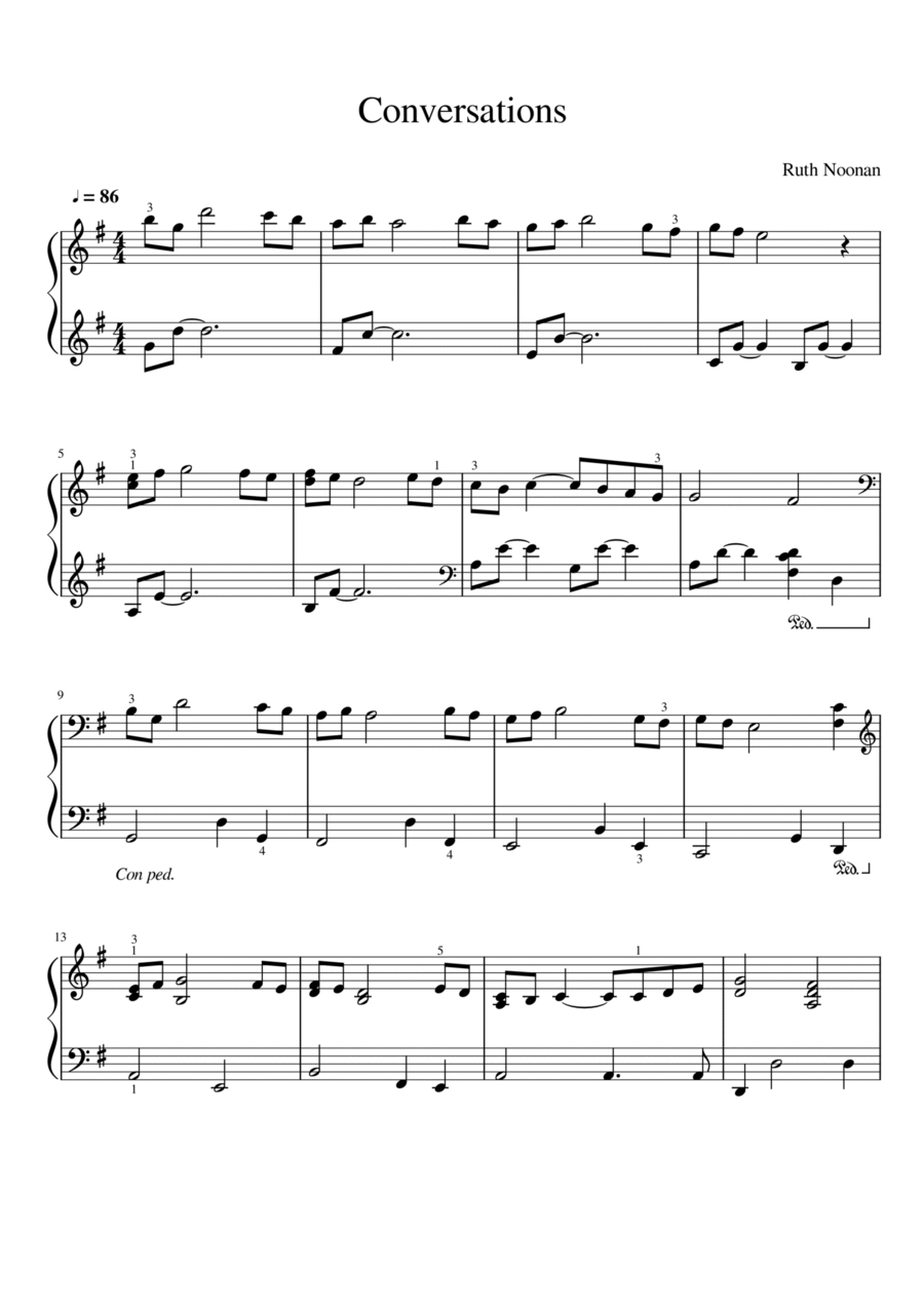 Conversations Conversations Piano Solo scores gallery preview page 1