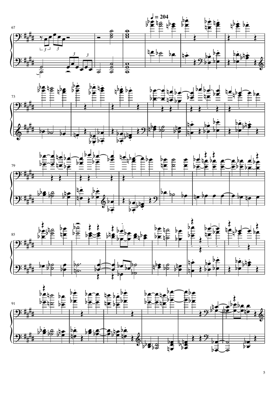 Moonlight Sonata (Full) Piano Solo scores gallery preview page 5