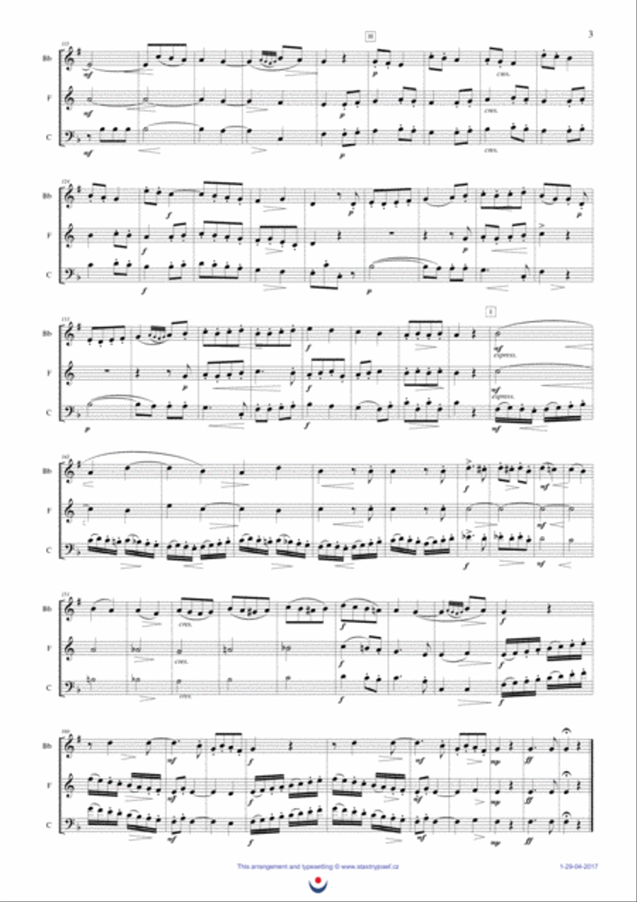 Horn Trios, Nb. 24 - FINALE Brass Trio scores gallery preview page 3