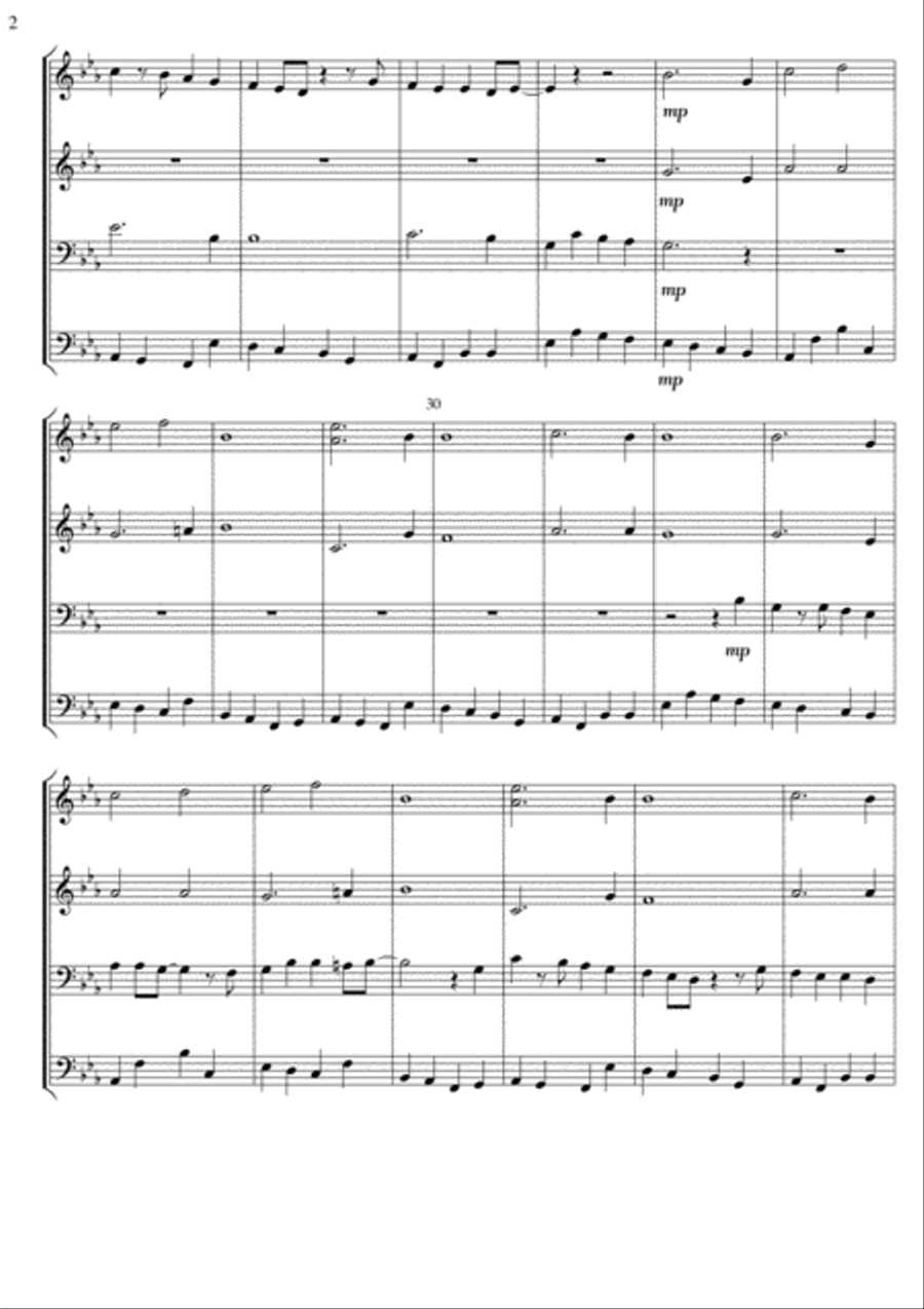 Shepherds' Swing - A Flexible Band/Ensemble arrangement of 'While Shepherd's watched' Concert Band scores gallery preview page 2