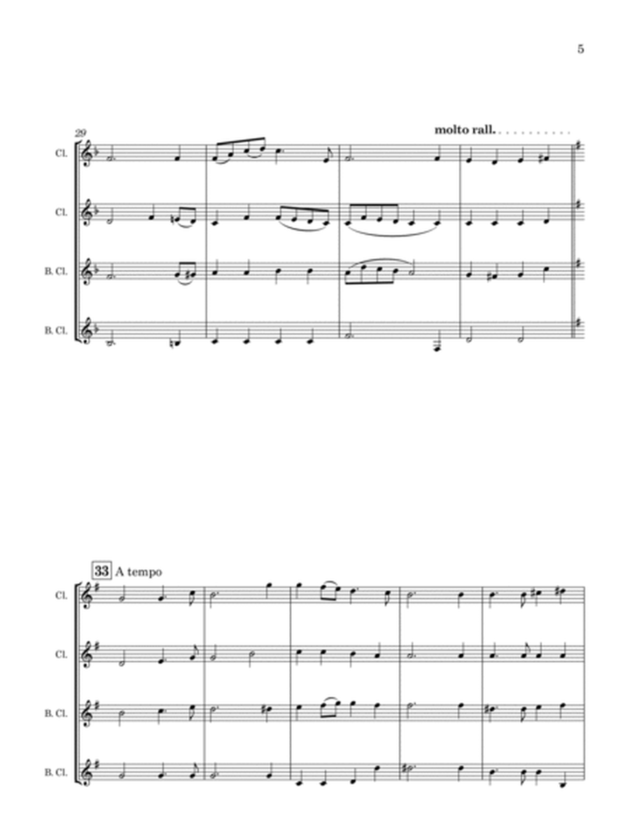 Sleep, Holy Babe (arr. for Clarinet Quartet) image number null