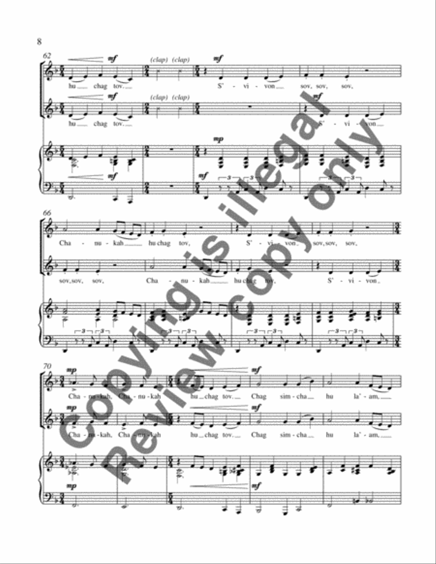 Five-Sided S'vivon 2-Part scores gallery preview page 9