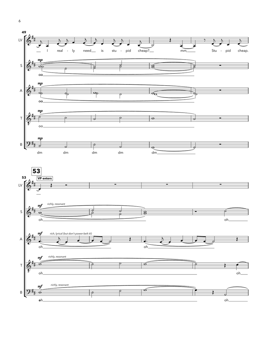 Stupid Deep A Cappella scores gallery preview page 6