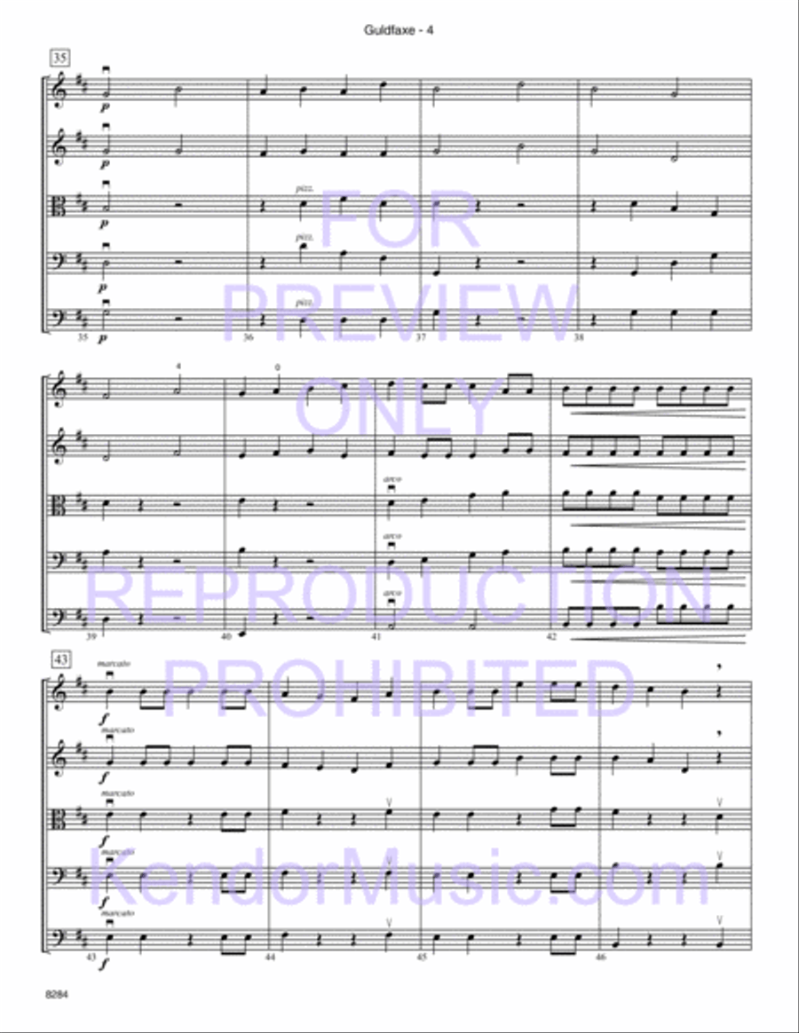 Guldfaxe (Steed Of Thor) (Full Score) String Orchestra scores gallery preview page 6