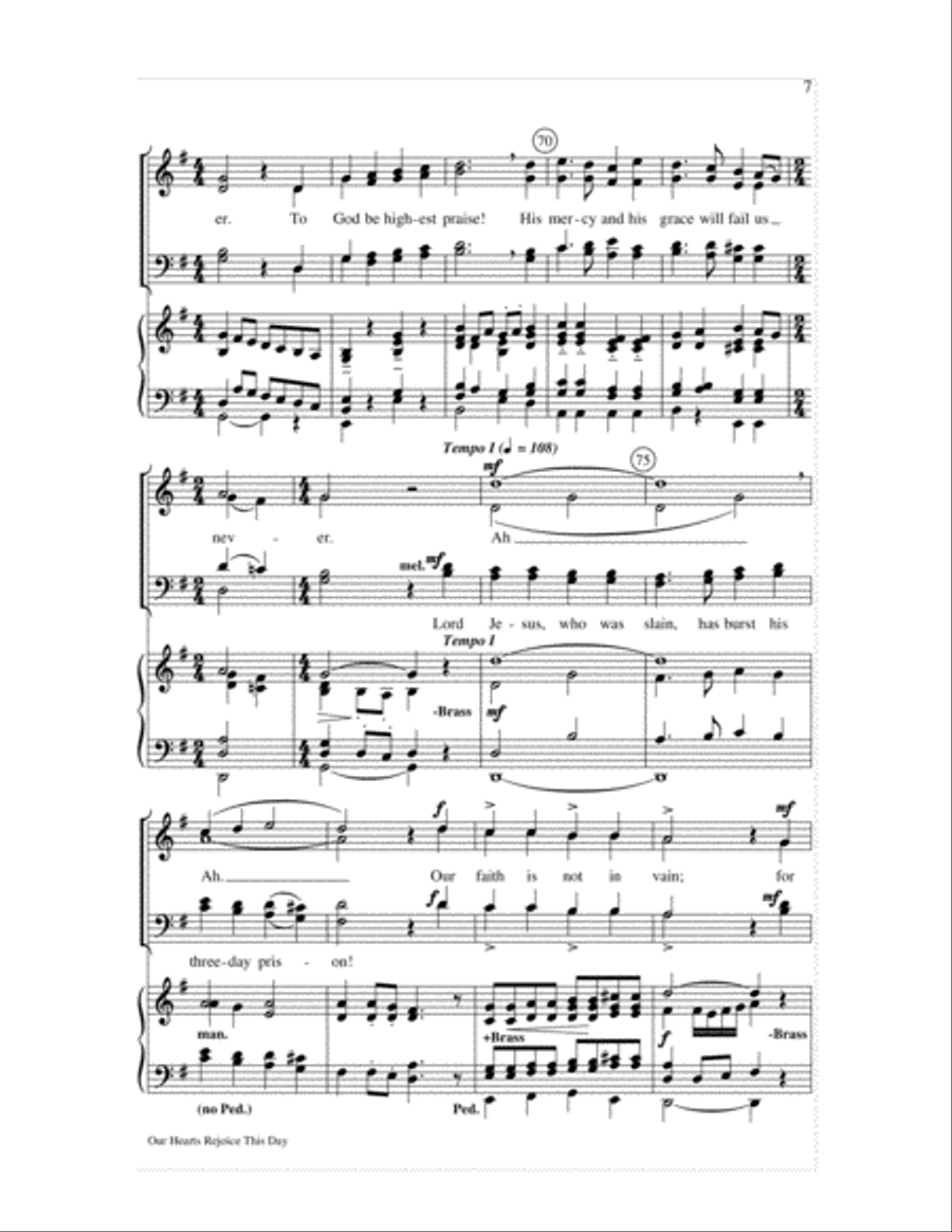 Our Hearts Rejoice This Day 4-Part scores gallery preview page 7