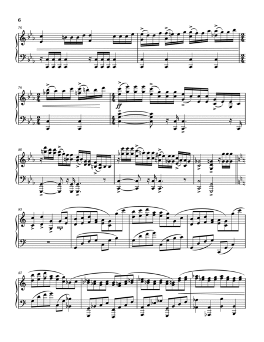 Beethoven's 5th Symphony Piano Solo scores gallery preview page 6