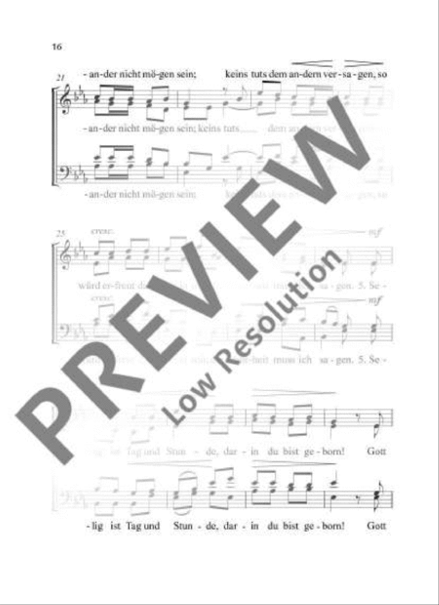 Wach auf, meins Herzens Schöne 4-Part scores gallery preview page 5