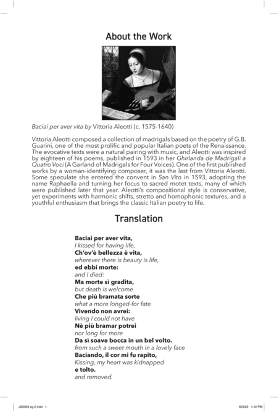 Baciai Per Aver Vita 4-Part scores gallery preview page 9