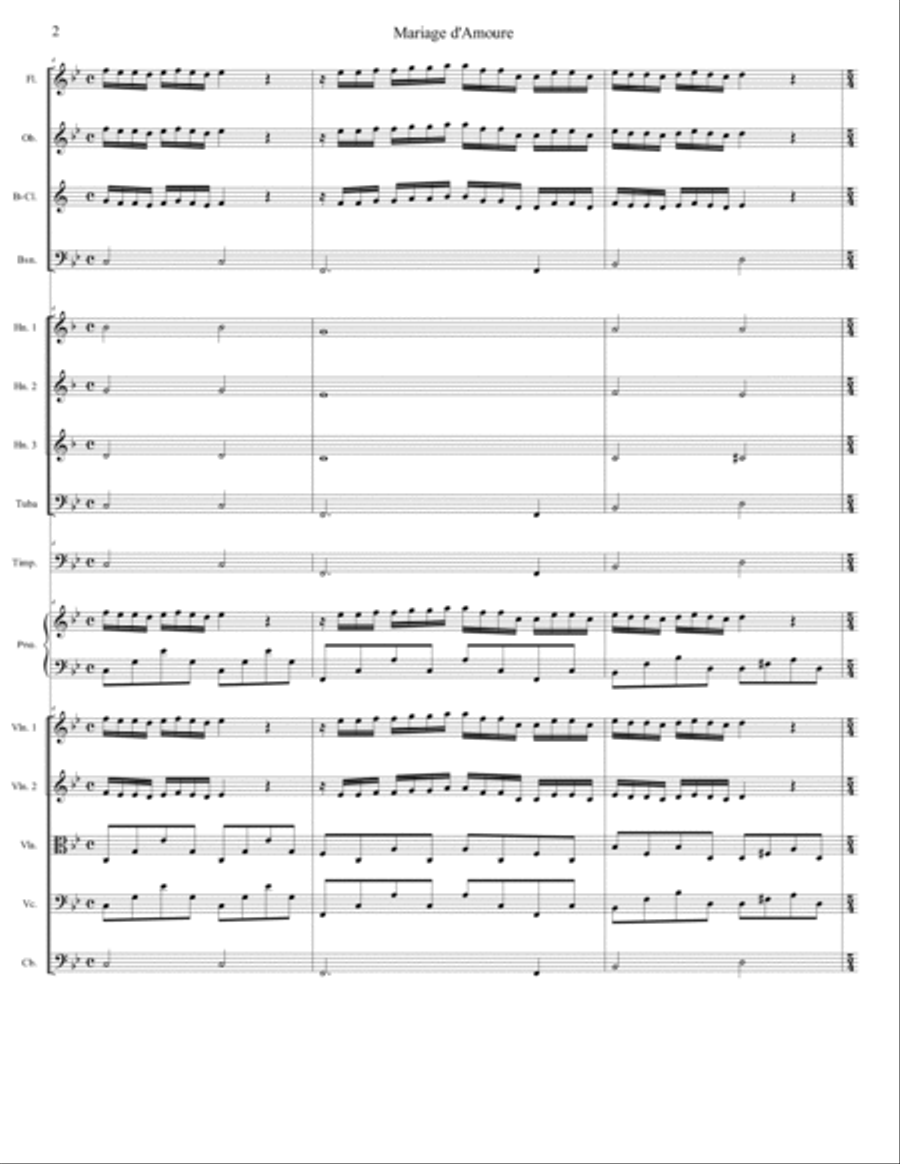 Mariage D'amour Large Ensemble scores gallery preview page 2