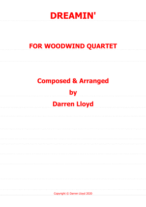 Book cover for Dreamin' Woodwind quartet