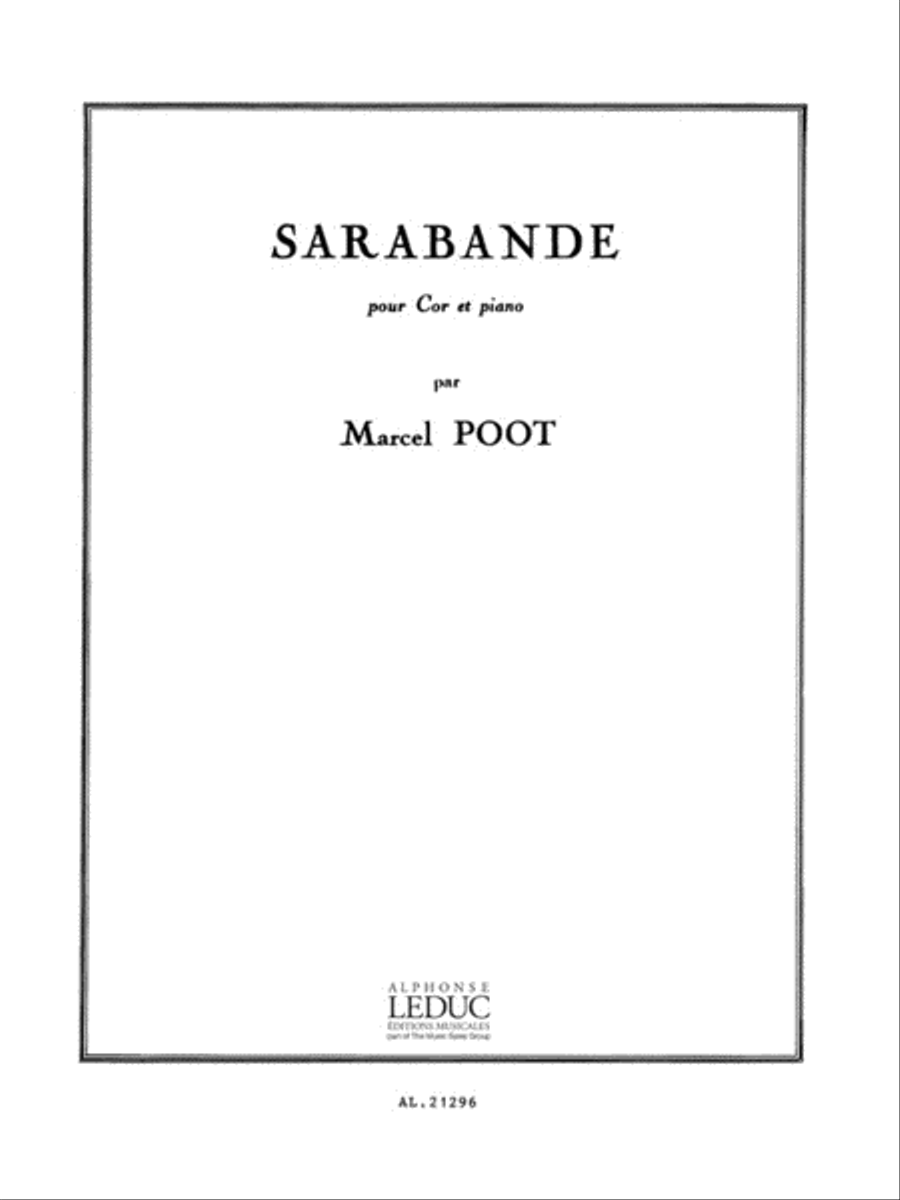 Sarabande (horn & Piano) Sarabande (horn & Piano) Piano Accompaniment scores gallery preview page 1