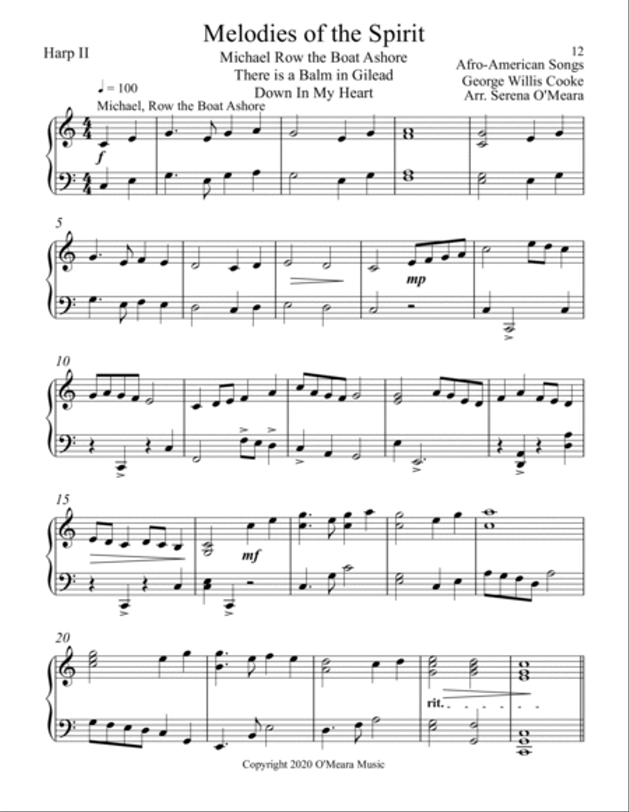 Melodies of the Spirit - Harp II Celtic Harp scores gallery preview page 2