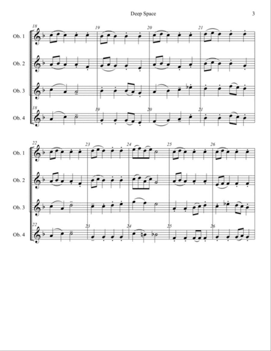 Deep Space Exploration Woodwind Quartet scores gallery preview page 4
