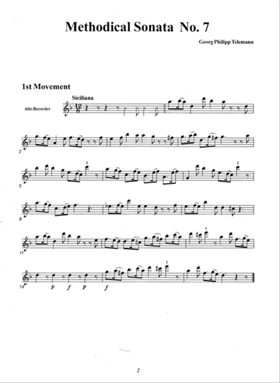 Sonatas Vol. 6 Sonatas Vol. 6 Alto Recorder scores gallery preview page 3