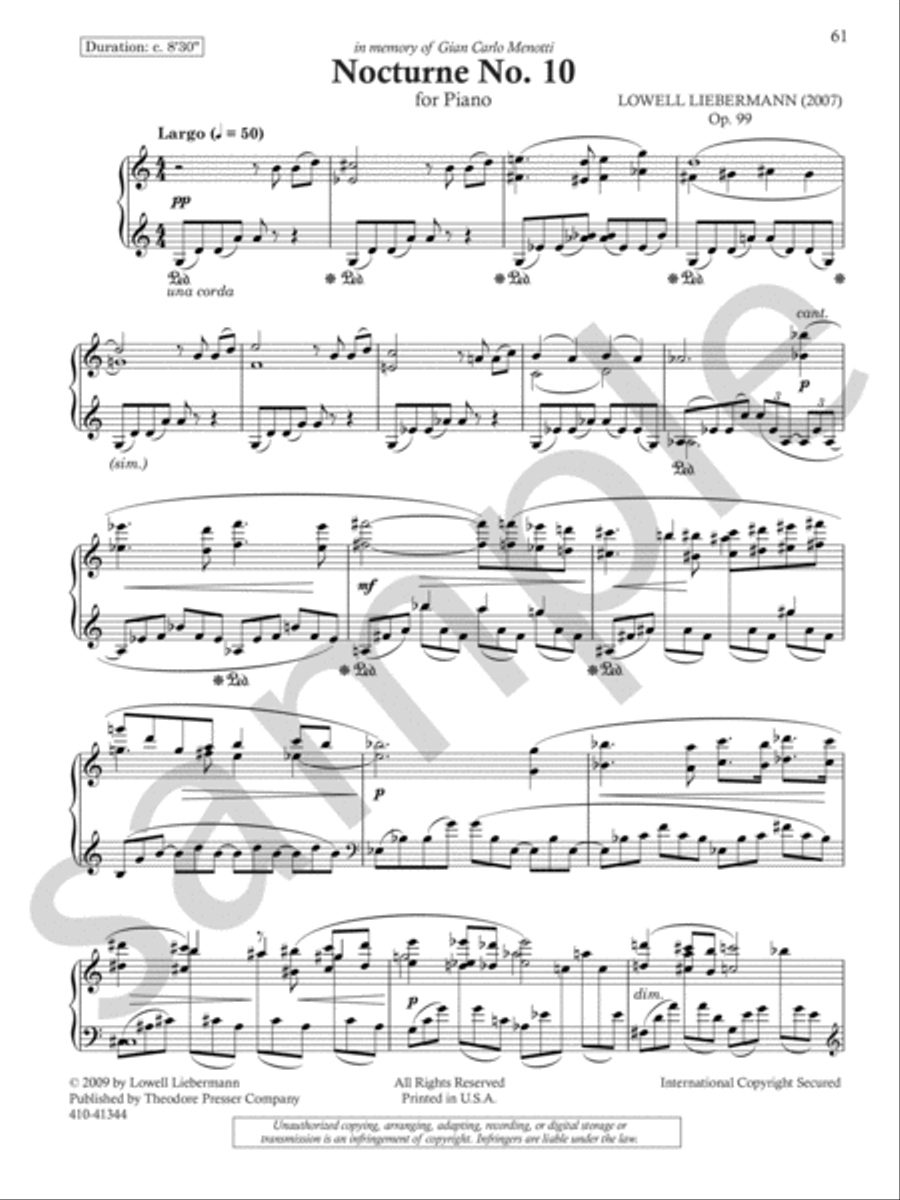 Complete Nocturnes Chamber Music scores gallery preview page 12