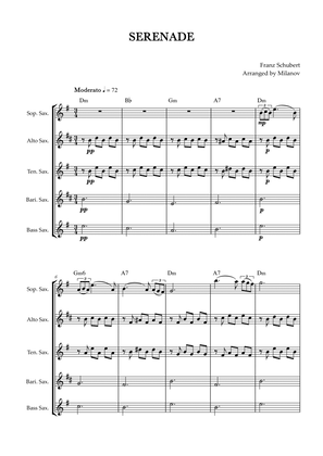 Serenade | Schubert | Saxophone Quintet | Chords