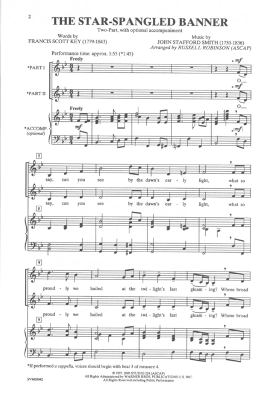 The Star-Spangled Banner 2-Part scores gallery preview page 2