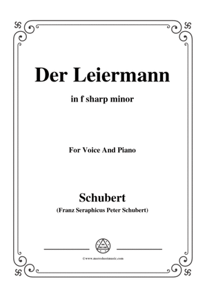 Schubert-Der Leiermann,in f sharp minor,Op.89 No.24,for Voice and Piano