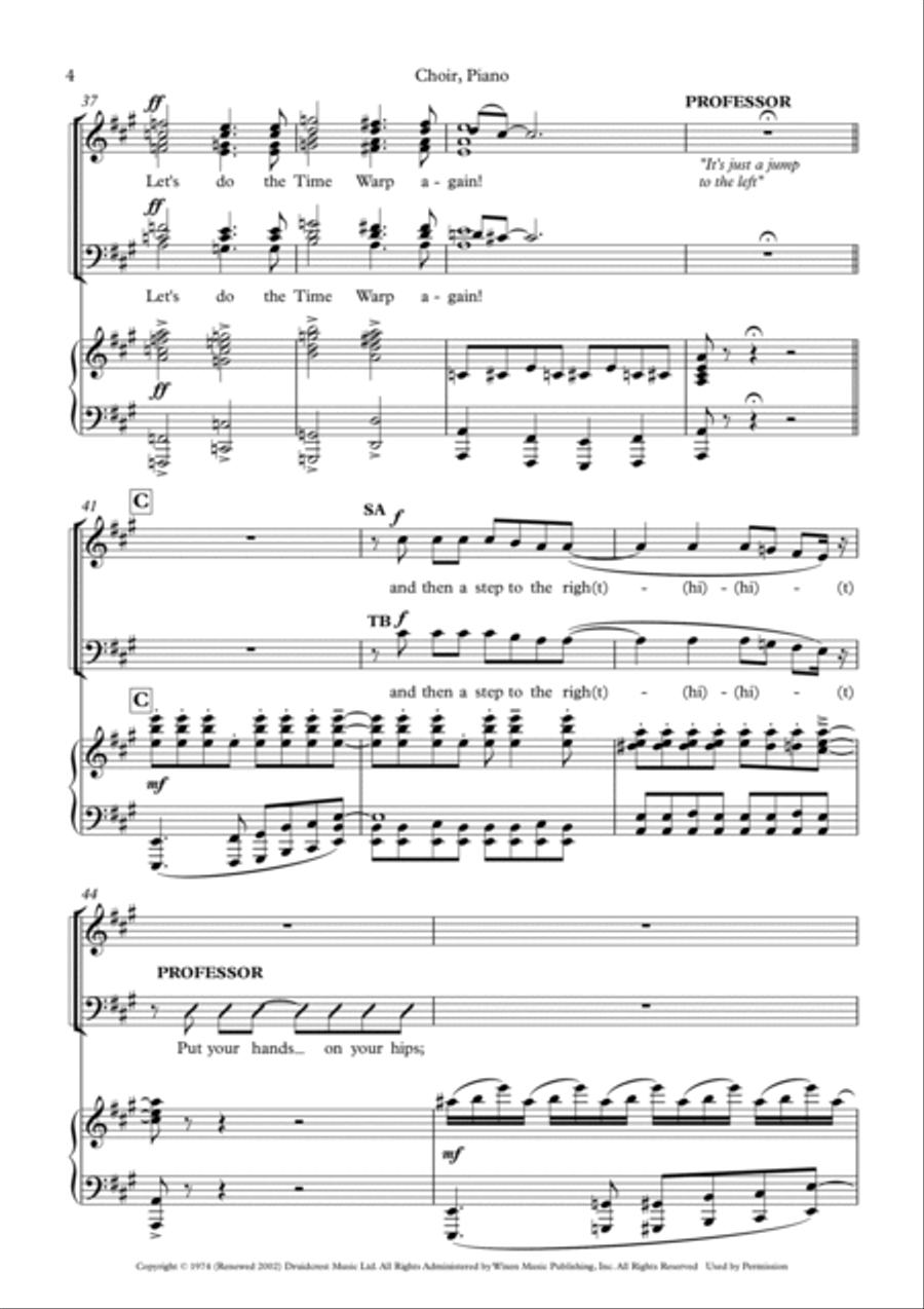 Time Warp Time Warp Divisi scores gallery preview page 6