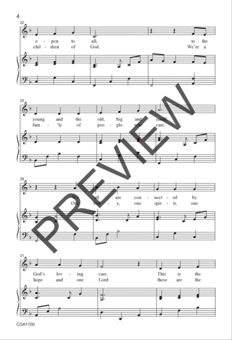 Welcome Song (Unison/Two-part) Unison Choir scores gallery preview page 4