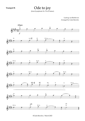 Ode to joy - Beethoven Trumpet Chords