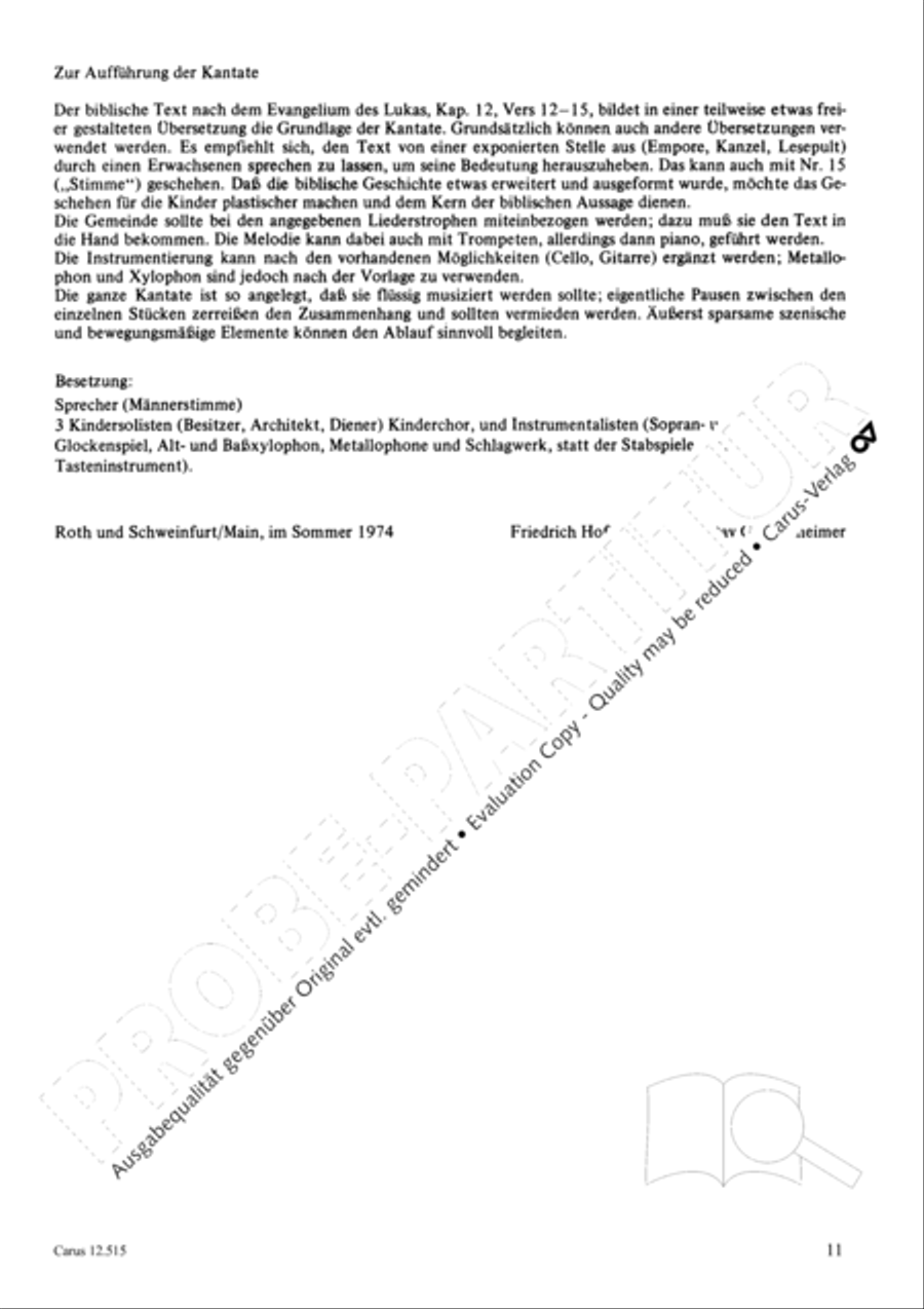 Der reiche Narr Der reiche Narr Unison Choir scores gallery preview page 12