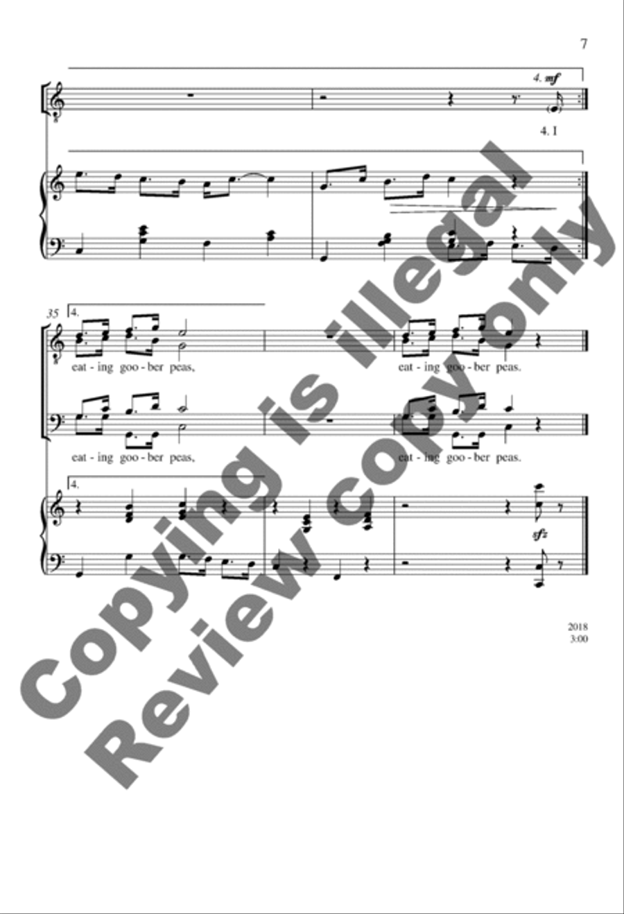 Goober Peas Goober Peas TTBB scores gallery preview page 7