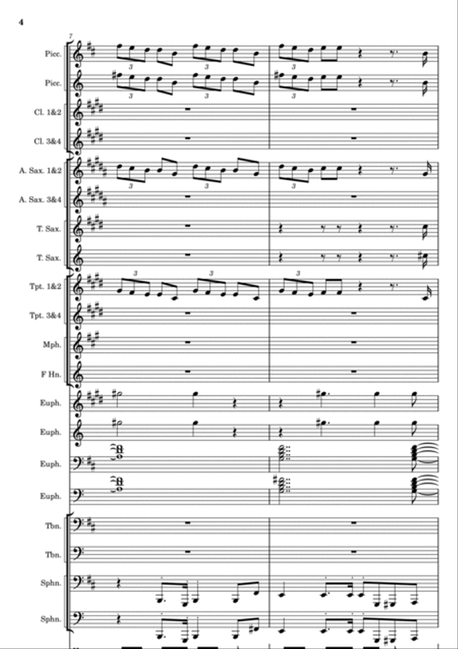 telepatía telepatía Marching Band scores gallery preview page 4