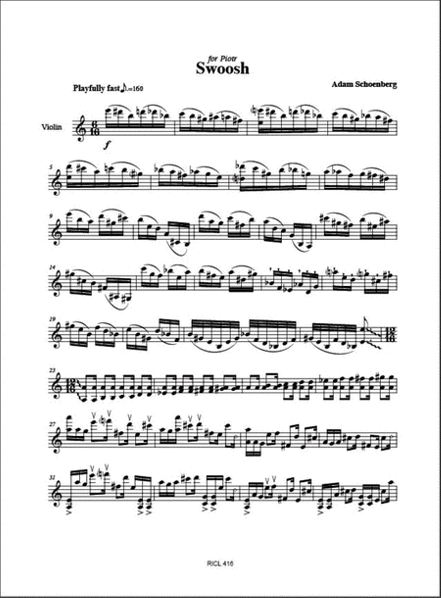 Swoosh for Violin Violin Solo scores gallery preview page 2