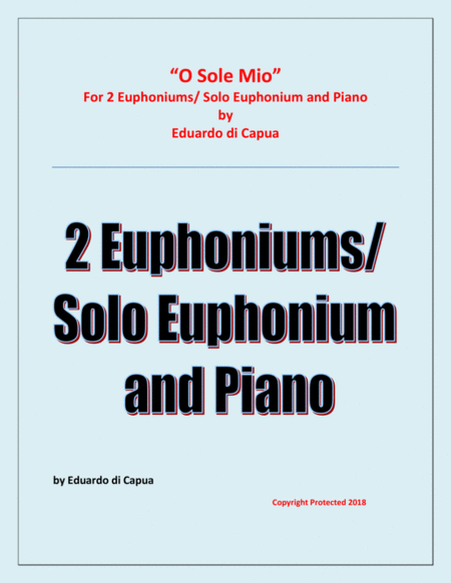 O Sole Mio - 2 Euphoniums and Piano image number null