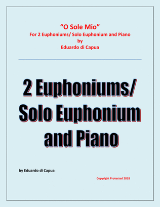 Book cover for O Sole Mio - 2 Euphoniums and Piano