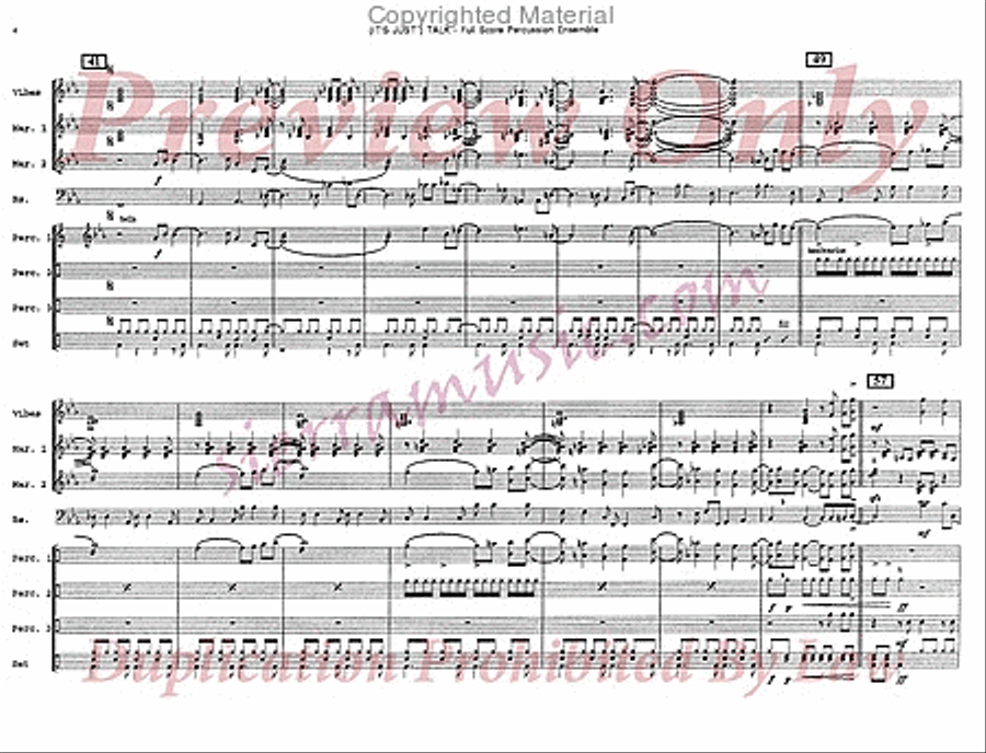 It's Just Talk Percussion Ensemble scores gallery preview page 5