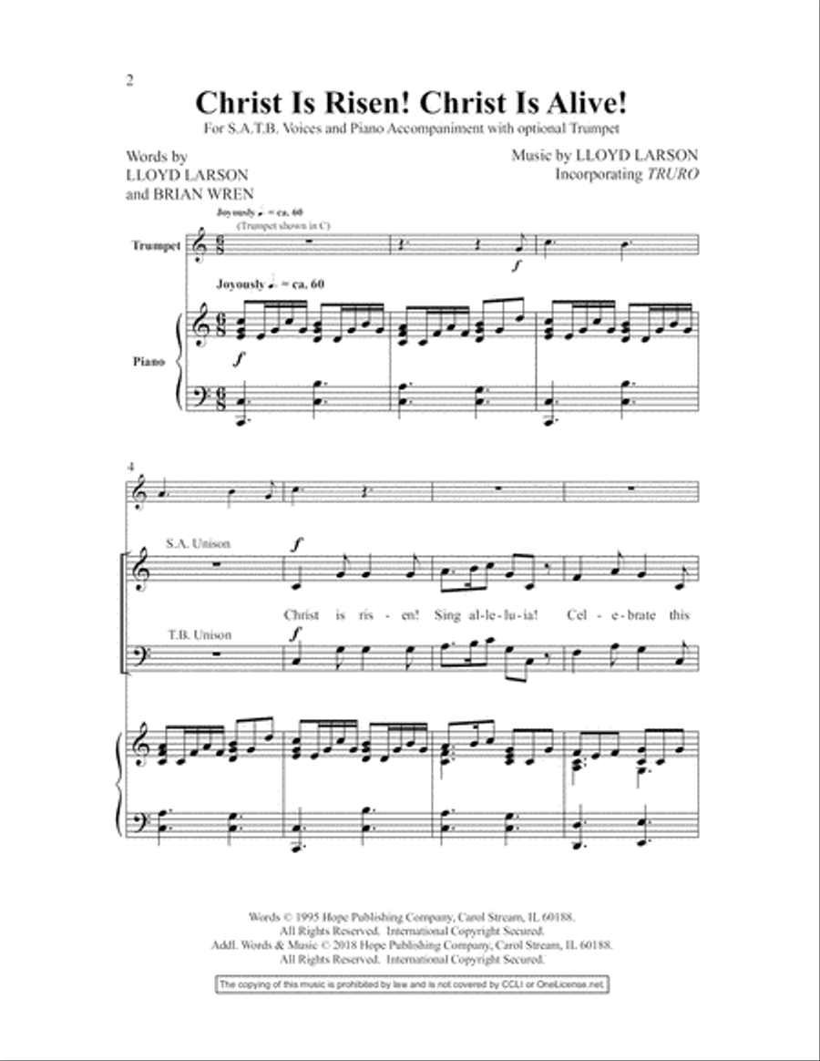 Christ Is Risen! Christ Is Alive! Choir scores gallery preview page 2