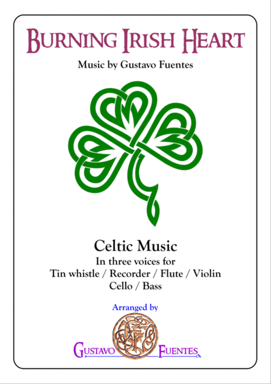 Burning Irish Heart, Celtic song by Gustavo Fuentes Small Ensemble scores gallery preview page 1
