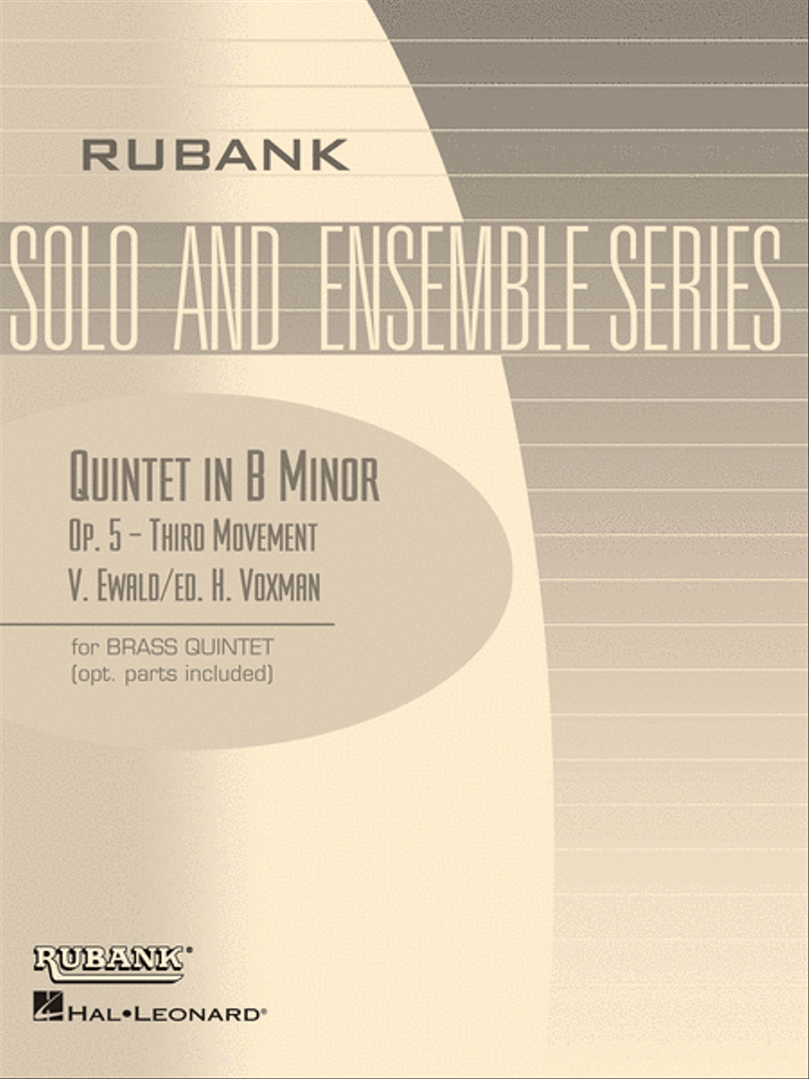 Quintet in B Minor, Op. 5 – Third Movement Brass Quintet scores gallery preview page 1