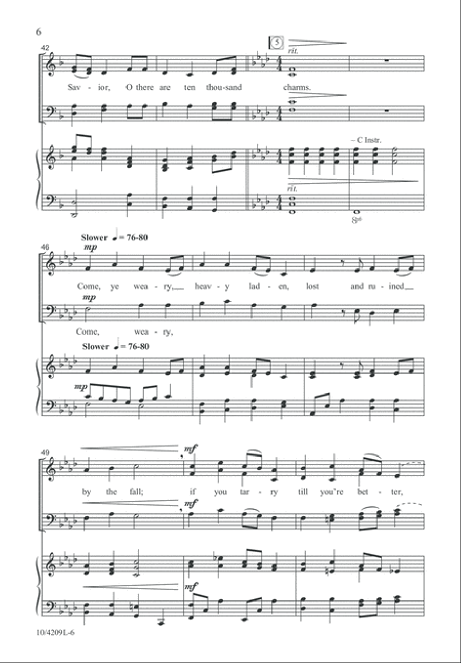 Arise and Come to Jesus Arise and Come to Jesus 4-Part scores gallery preview page 6