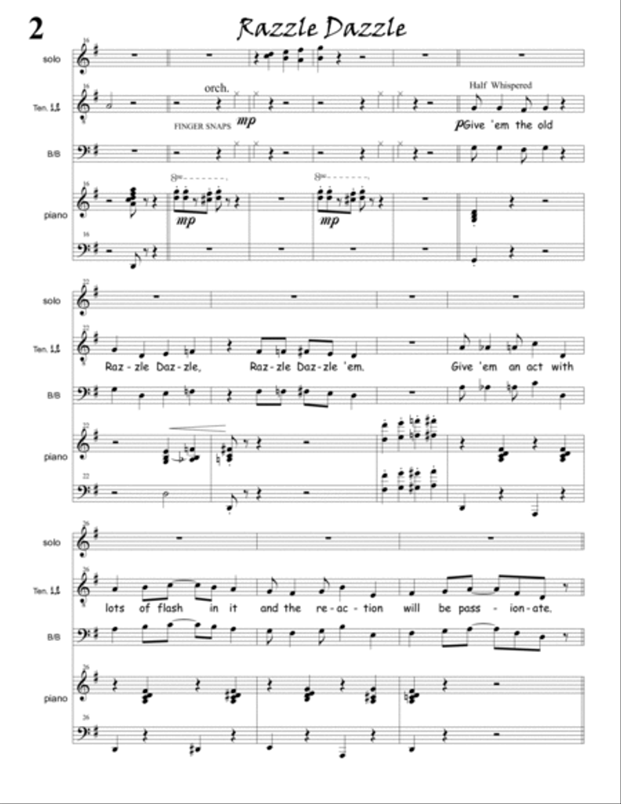 Razzle Dazzle Razzle Dazzle TTBB scores gallery preview page 2