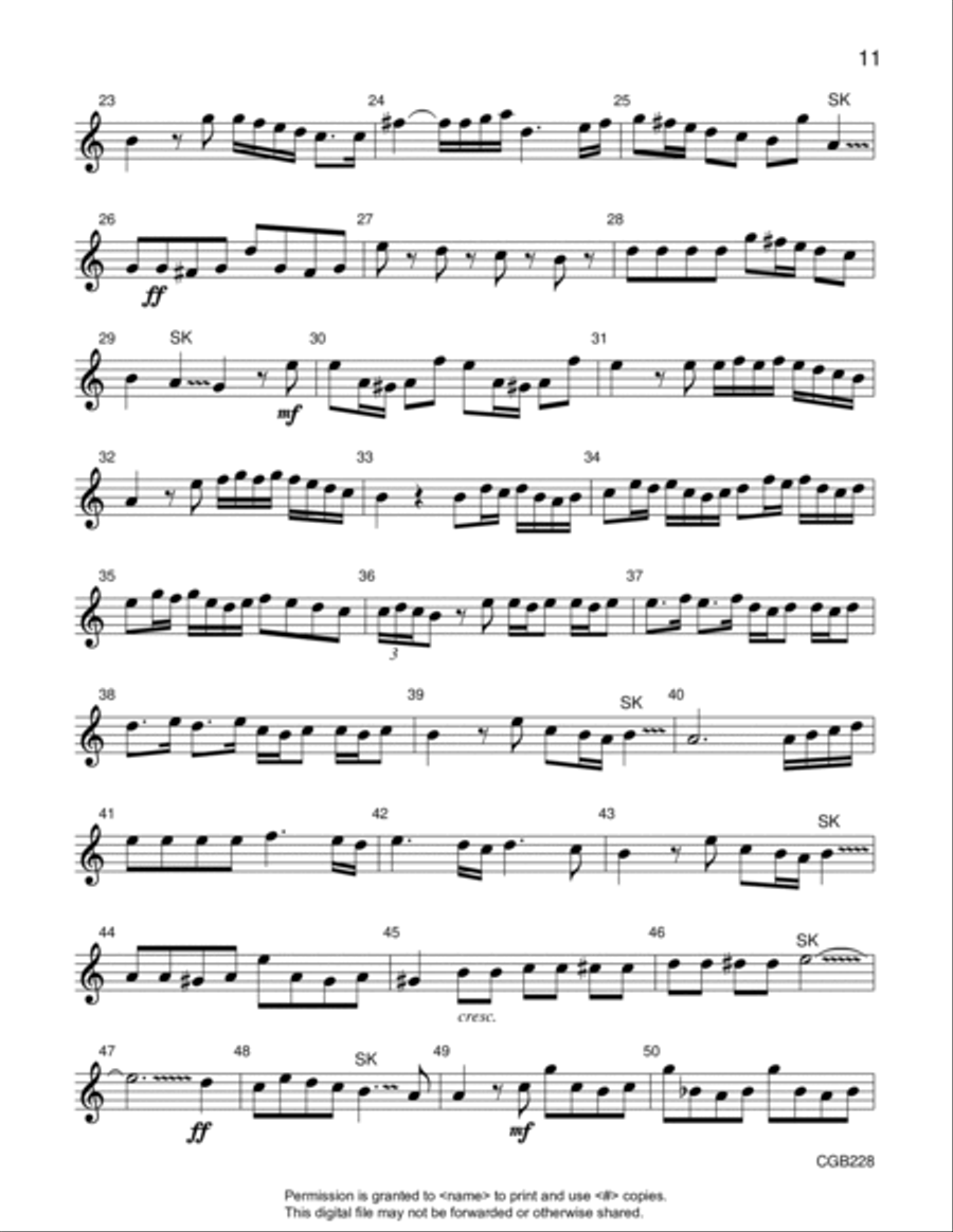 Vivaldi Concerto Handbell Choir scores gallery preview page 12