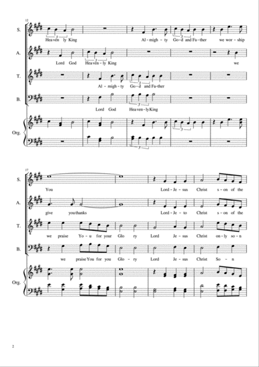 Communion Setting in E Communion Setting in E 4-Part scores gallery preview page 2