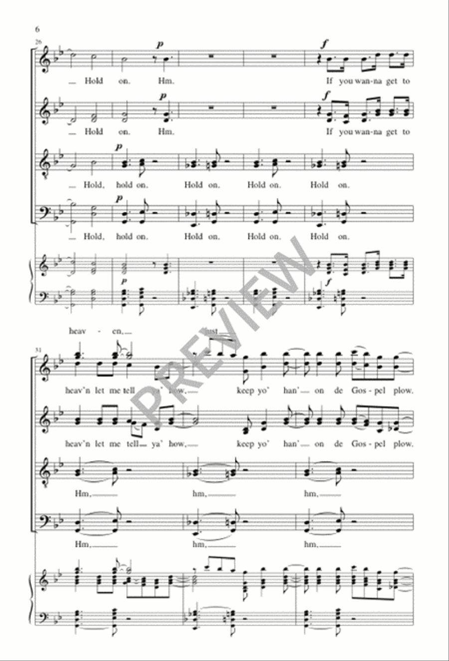Hold On SSAATTBB scores gallery preview page 5