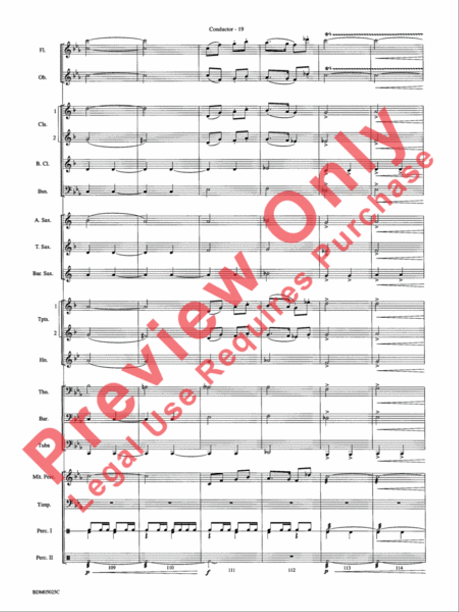 Fanfare for a New Age Concert Band scores gallery preview page 22