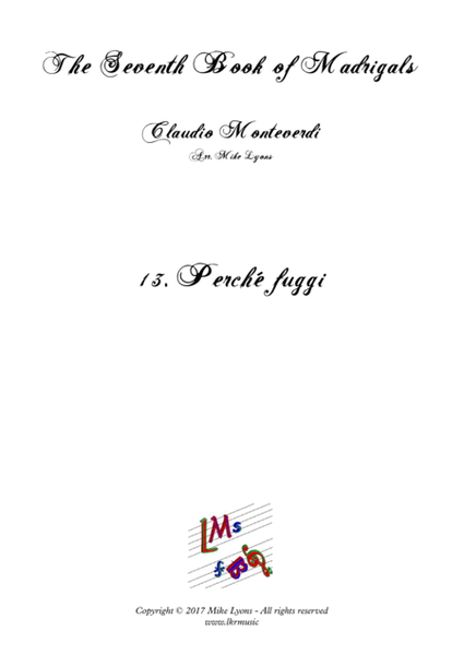 Monteverdi - The Seventh Book of Madrigals (1619) - 13. Perchè Fuggi image number null
