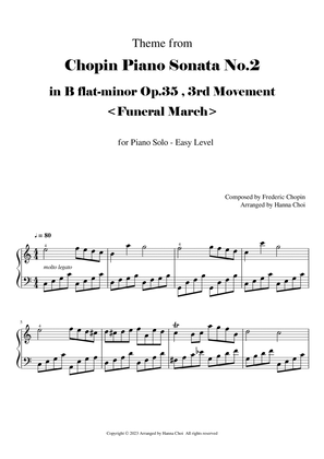 Theme from Chopin Piano Sonata No.2 Funeral March [for Piano solo /Easy Version]