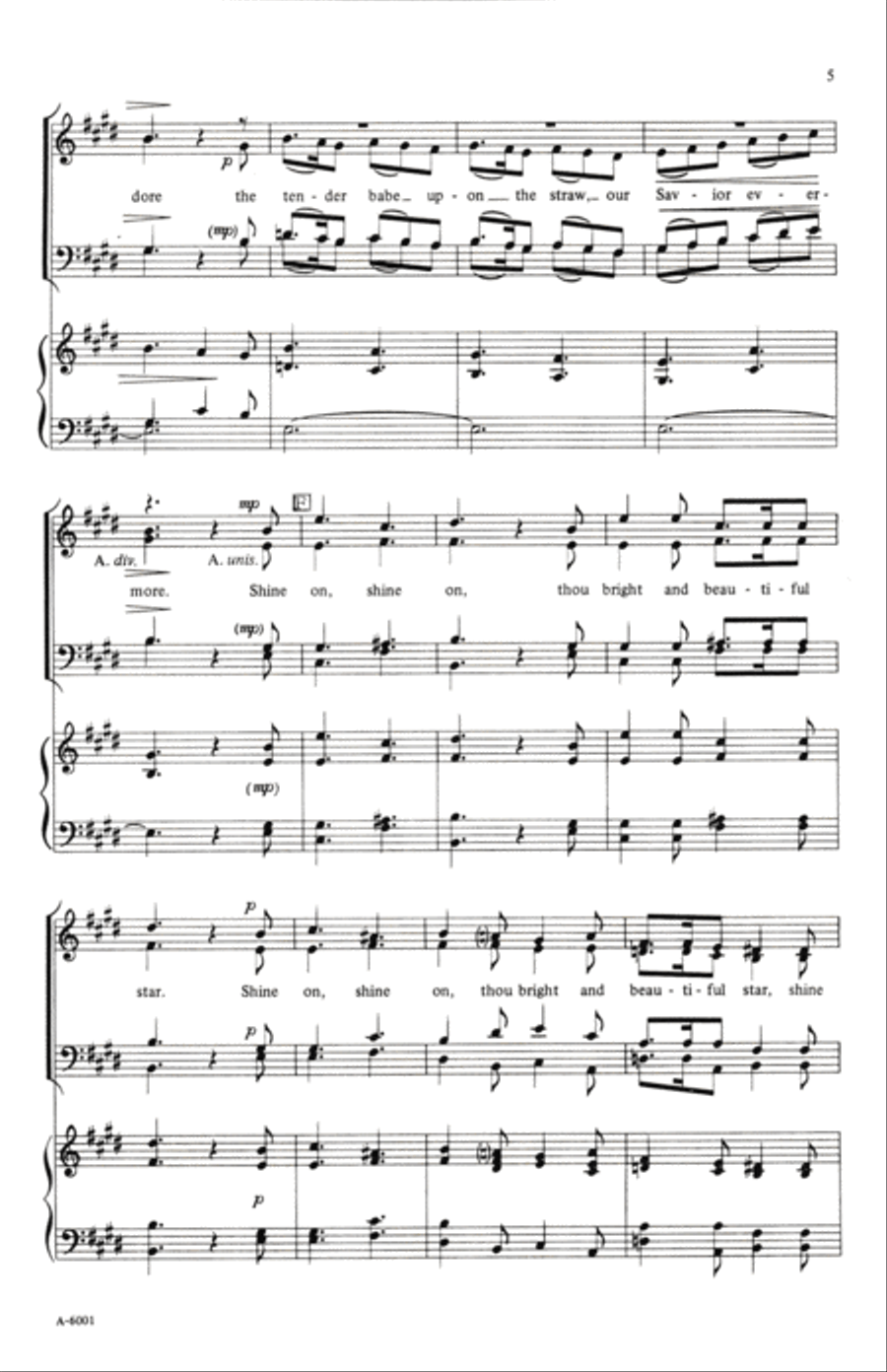 Shine On, O Star 4-Part scores gallery preview page 4