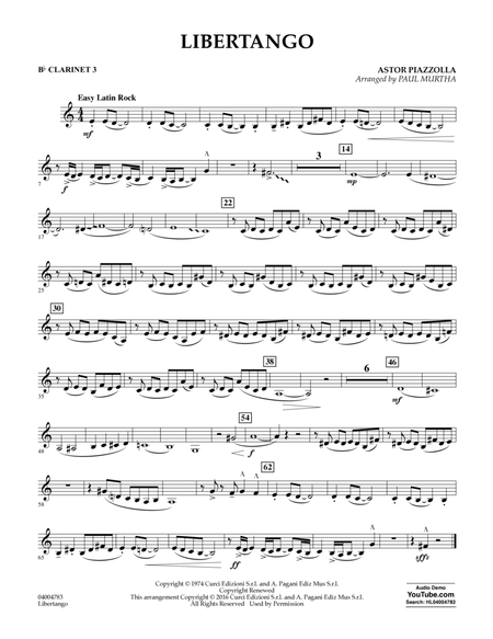 Libertango - Bb Clarinet 3